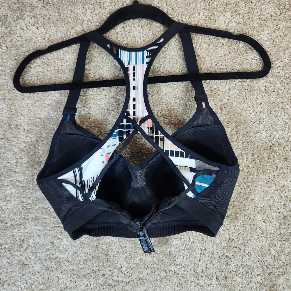 Victoria Sport Sport Bra Geometric‎ Abstract Print Racerback Activewear 32D - Picture 3 of 6